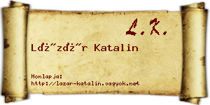 Lázár Katalin névjegykártya
