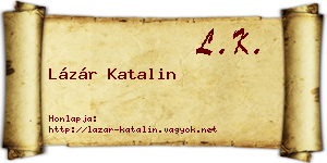 Lázár Katalin névjegykártya
